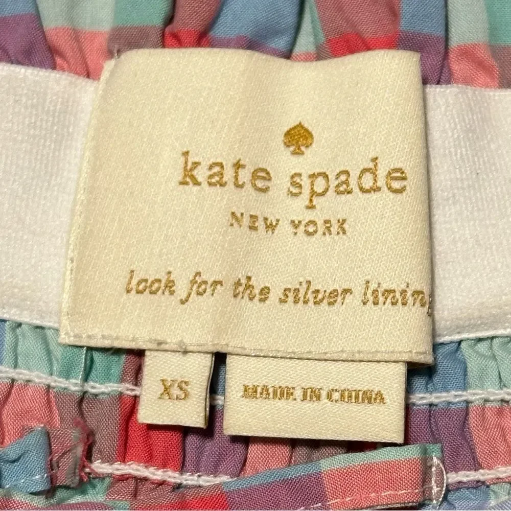 Kate Spade Broome Street Madras Off-Shoulder Dress